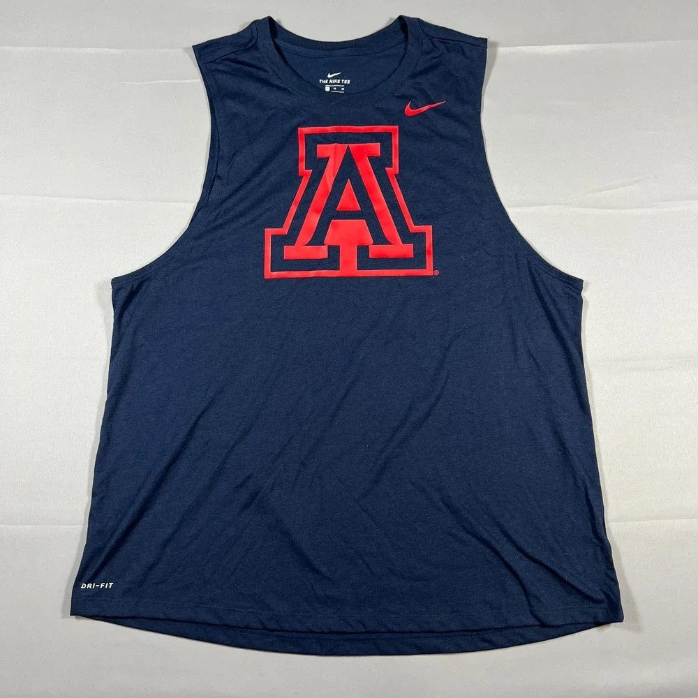 Nike Dri Fit Tank Top Mens XL Navy Athletic Cut Arizona Wildcats Basketball NCAA